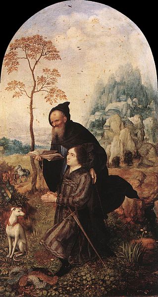 Jan Gossaert Mabuse St Anthony with a Donor